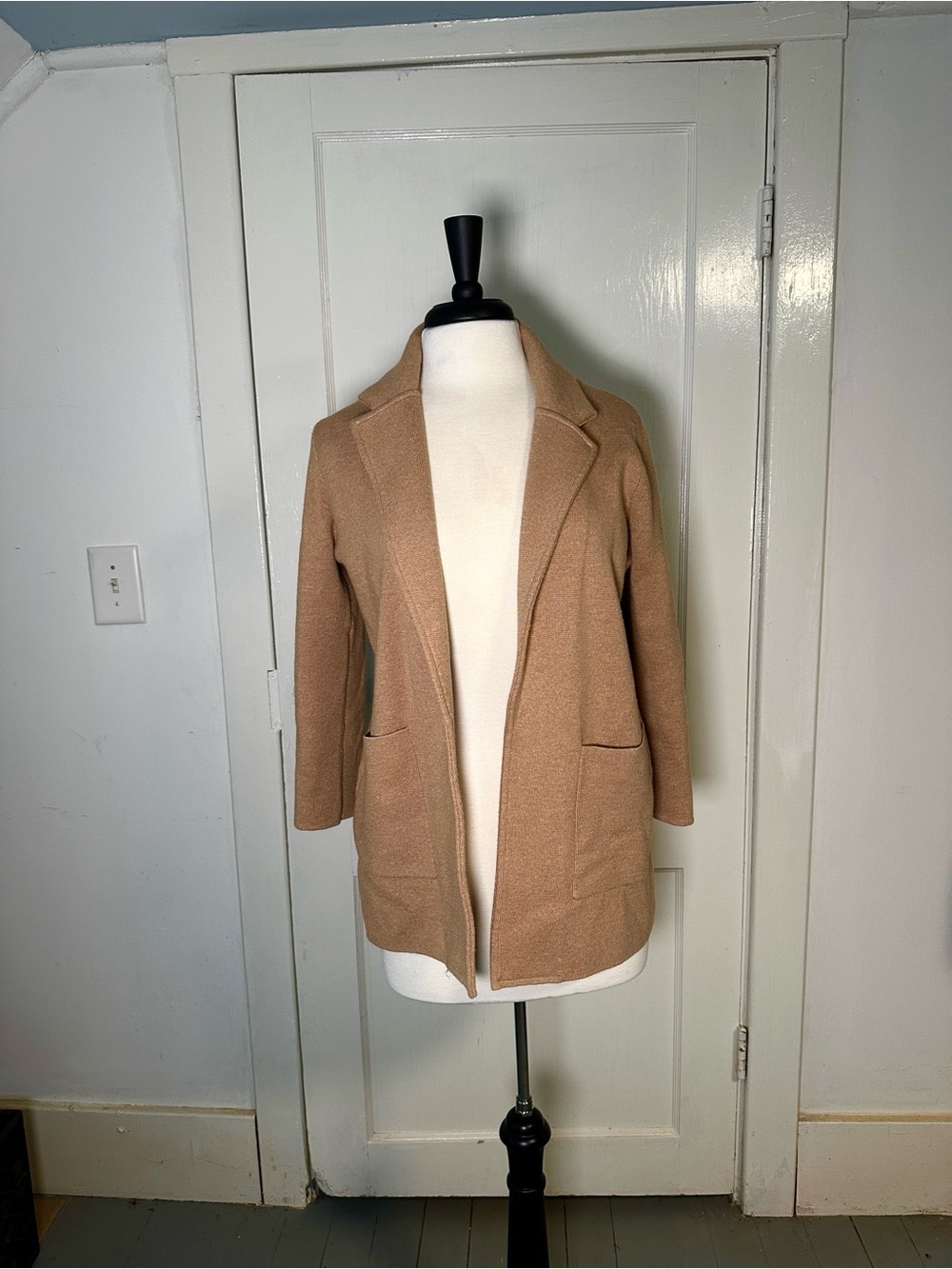 Sz Small Jcrew Classic Open-Front Women's Coat in Camel